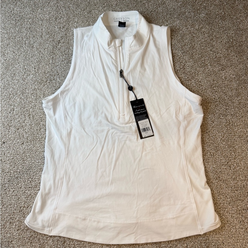Greyson Women’s Arctic White Sleeveless Top- Large- NWT